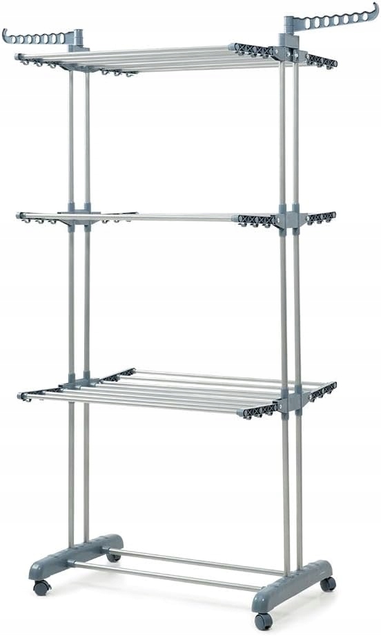 Levně Sušák na prádlo Skládací Vertikální s kolečky 17 m sušicí plochy Nosnost 40 kg