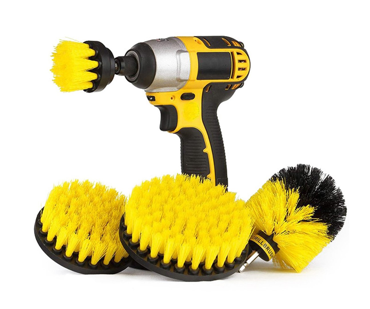 SZCZOTKI SPRZĄTAJĄCE NA WIERTARKĘ WKRĘTARKĘ 4 SZT. Marka bez marki