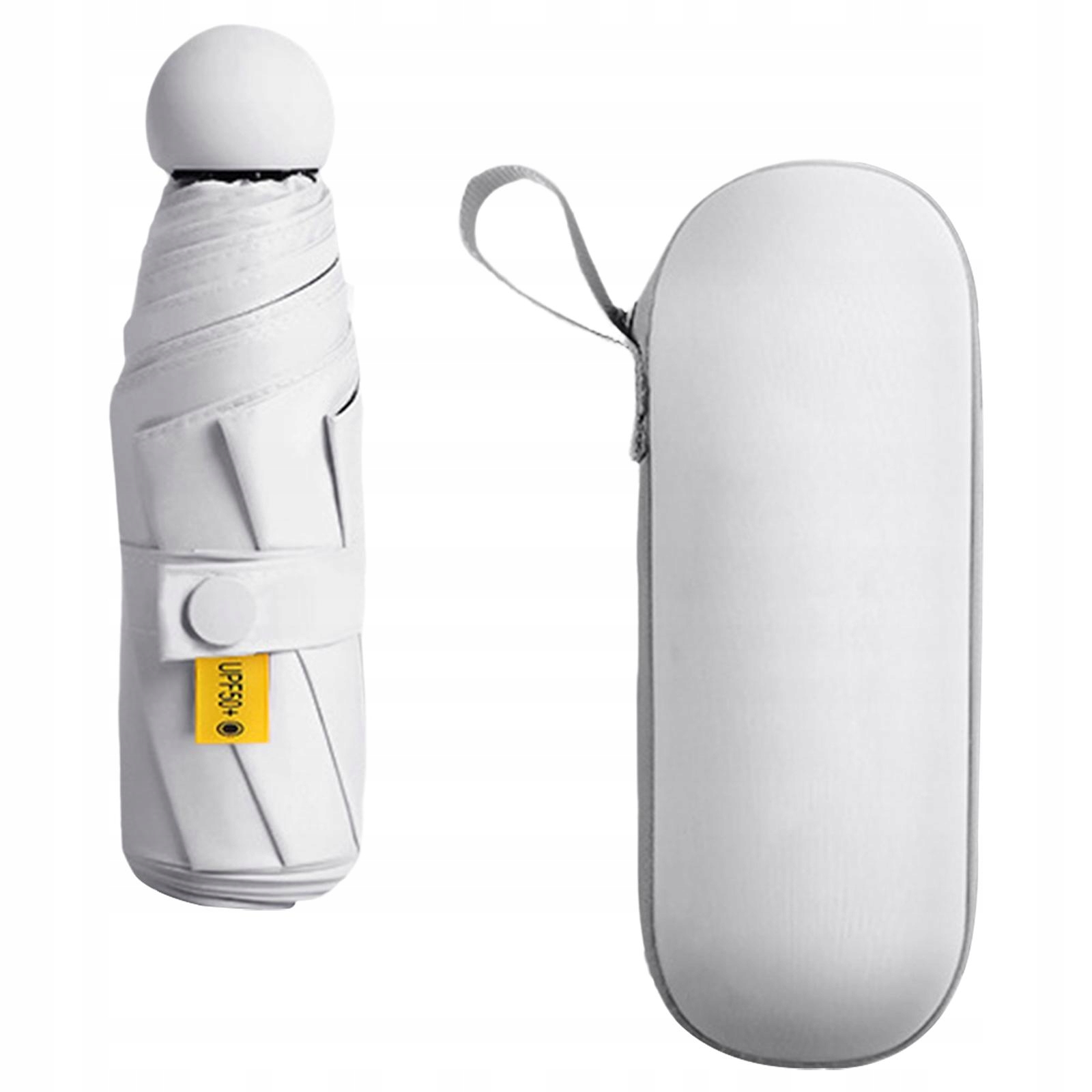 Mini parasole Parasol podróżny biały z etui