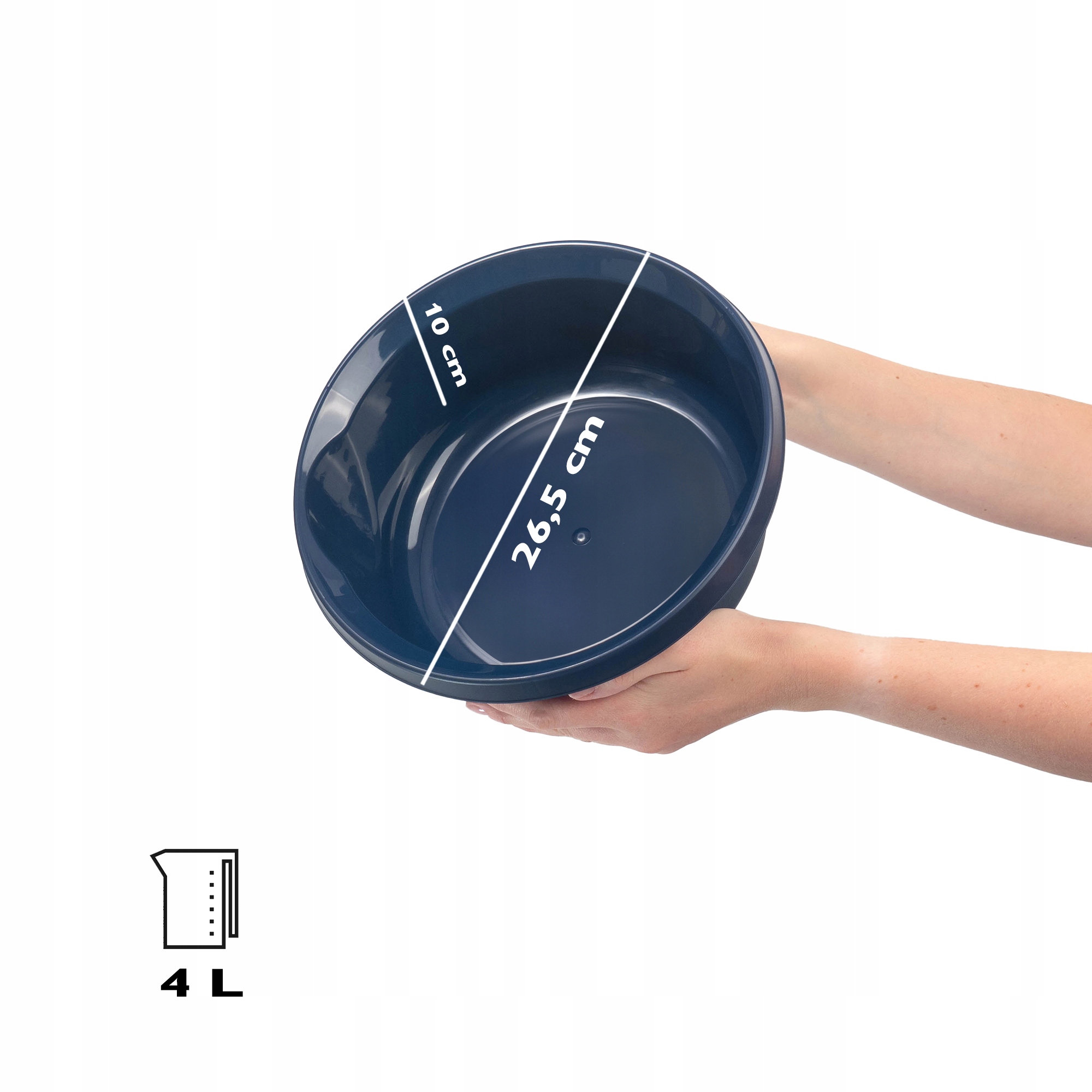 MISKA PLASTIKOWA 4L MIEDNICA OKRĄGŁA GRANAT Kod producenta K9431