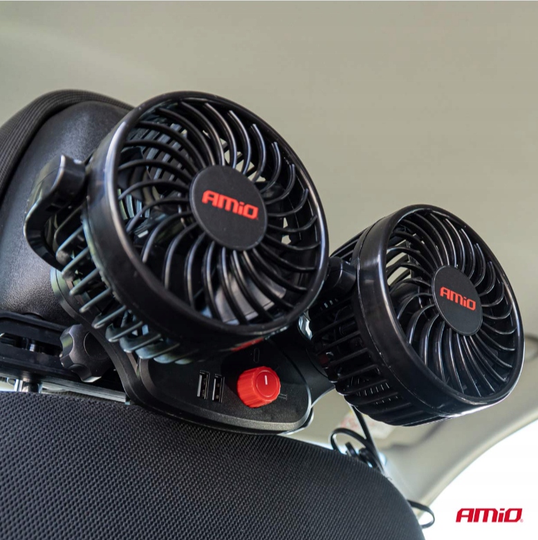 AMiO WIATRAK SAMOCHODOWY WENTYLATOR DO AUTA 12V Producent Amio