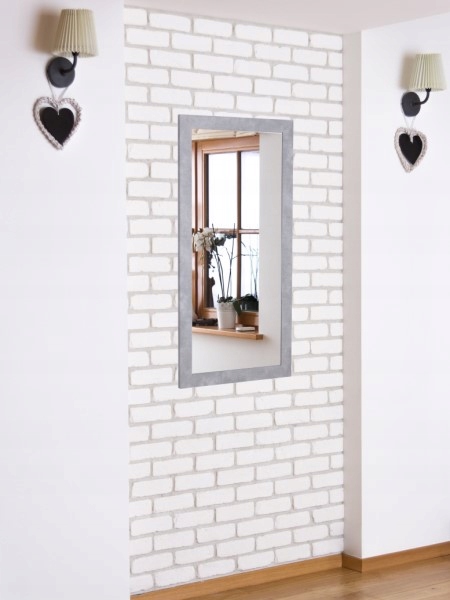 Lustro w ramie klejonej PREMIUM 70x50 BETON Kształt prostokąt