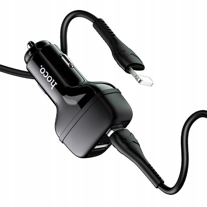 

Ładowarka samochodowa 2xUSB 2.4A + Kabel Lightning