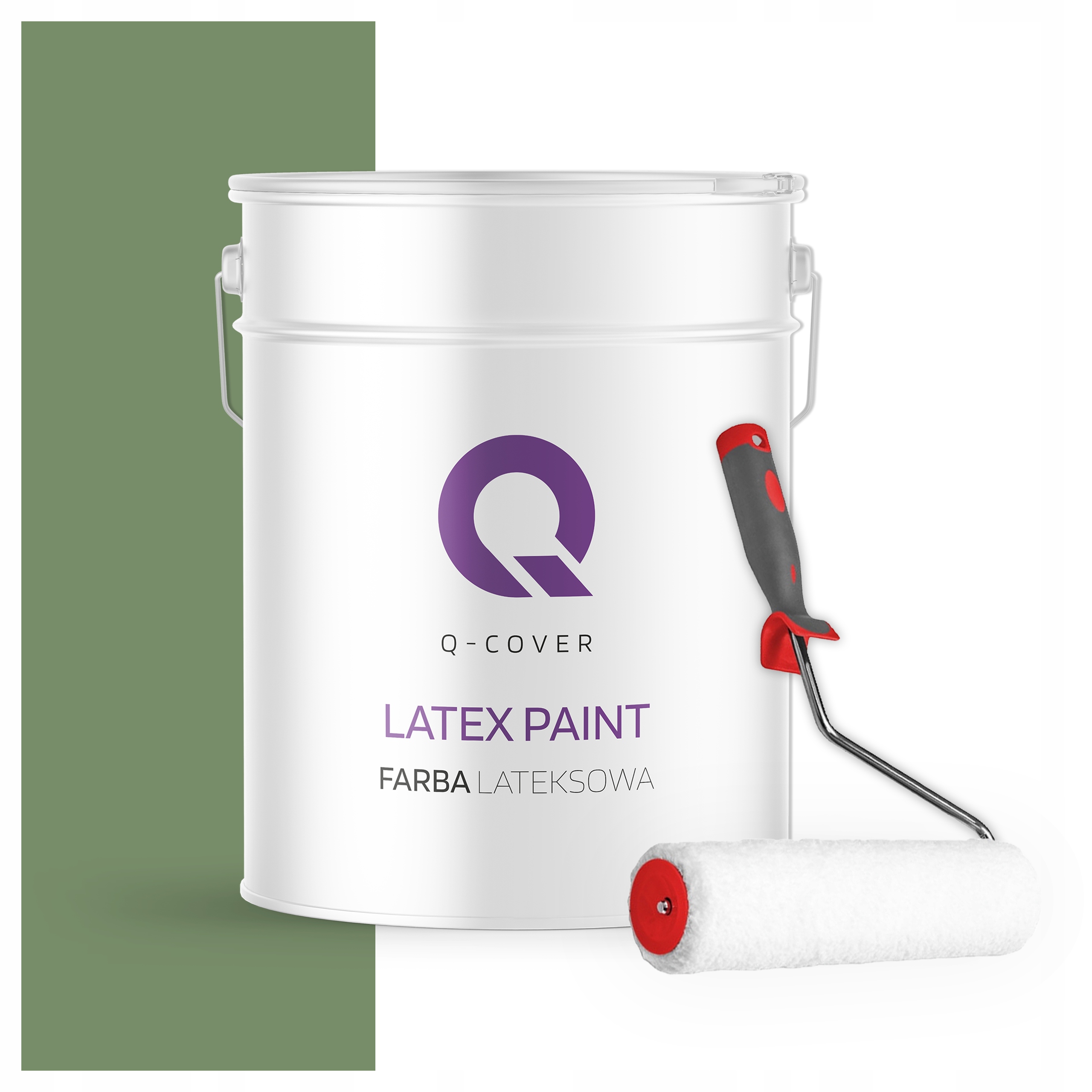 Latexová farba na steny stropov Hlboký mat 10L Zelená Tmavá valček
