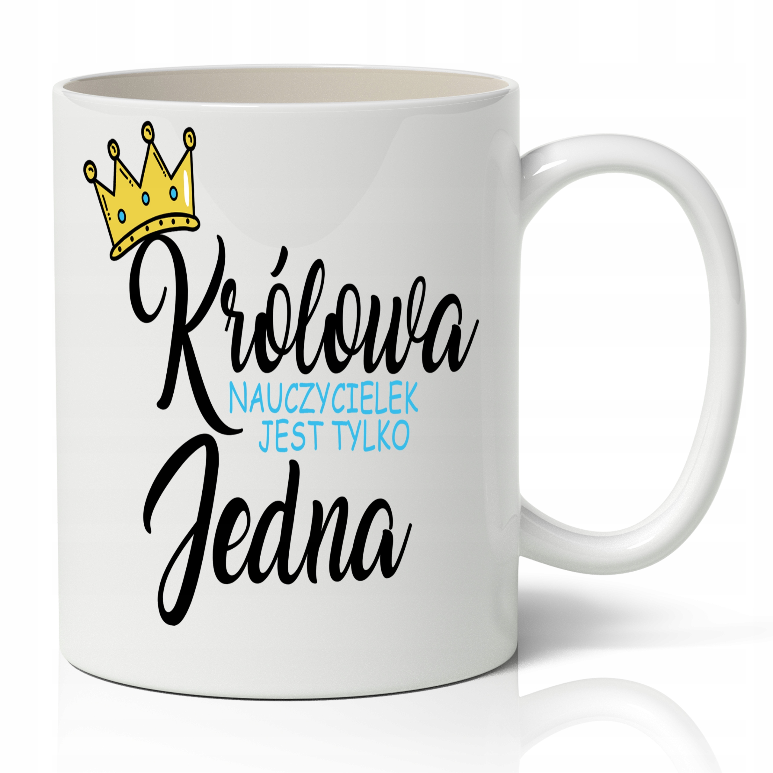 

Kubek Biały Dla Królowej Nauczycieli Imię