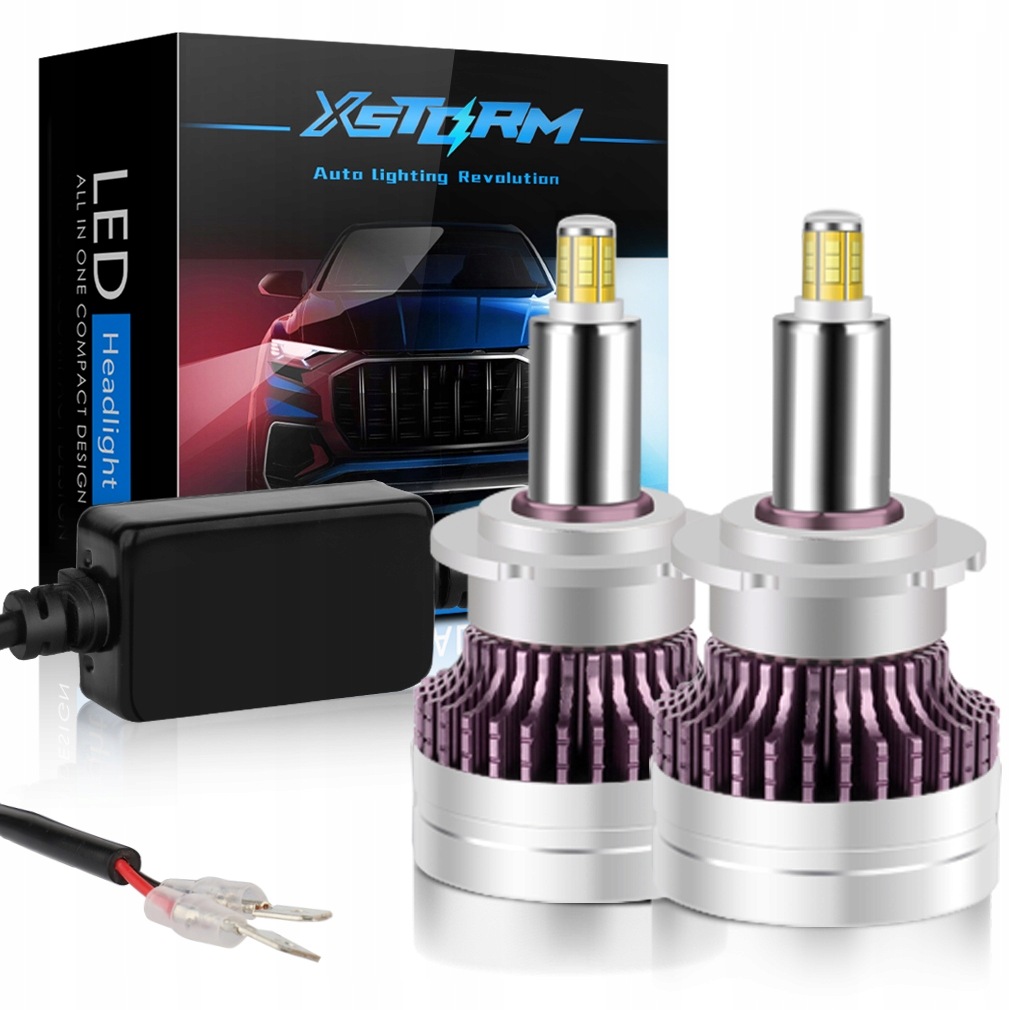 Led žárovky D3S D3R Xstorm R9 160W 360° 25000LM Silné Can sada.