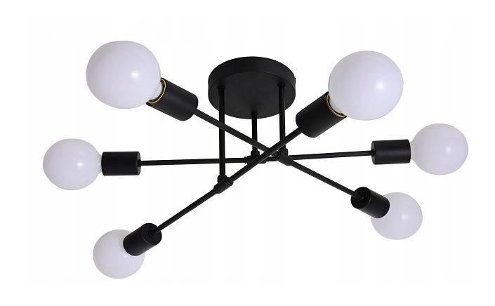 ŻYRANDOL LAMPA SUFITOWA WISZĄCA KULE 3 czarna LED