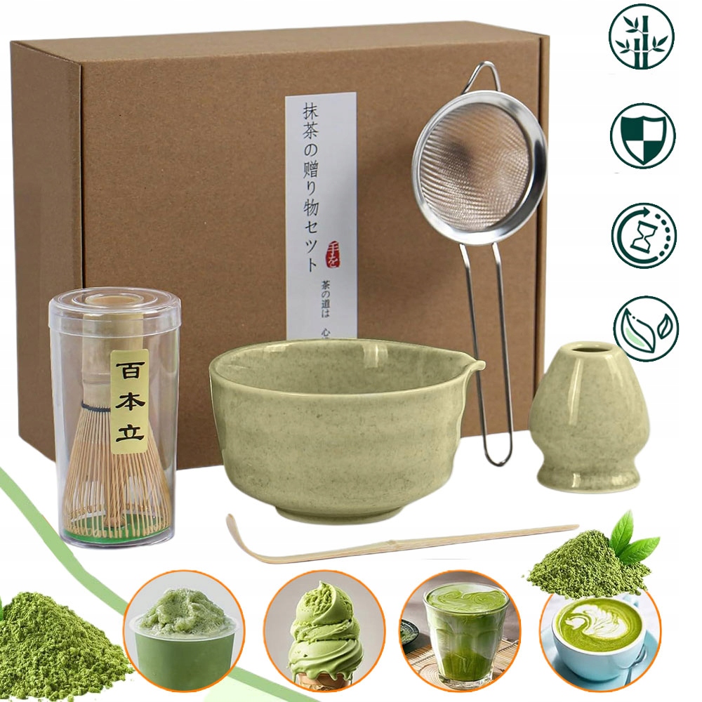 Zestaw Narzędzi Do Matchy Japońska Matcha Akcesoria Bambusowe Ceramiczny