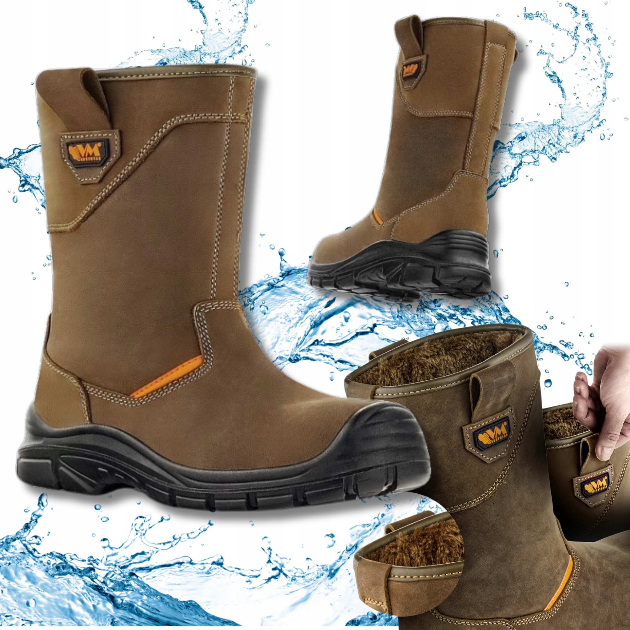 Ocieplane Skórzane Trzewiki Buty Robocze Likwidacja VM Edinburgh S3 r.43