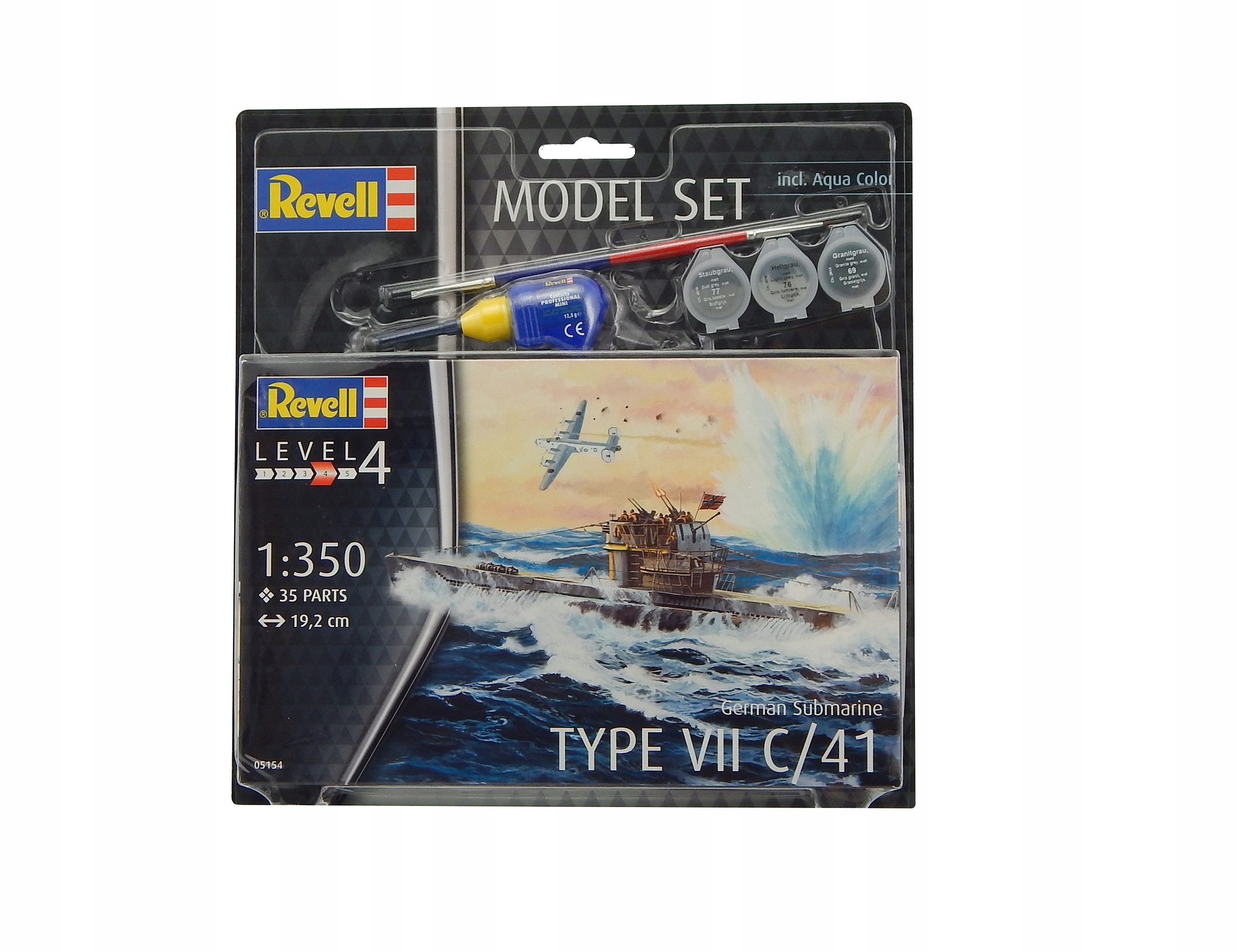 Model slepovací lodi 1:350 65154 German Submarine Type VII C/41