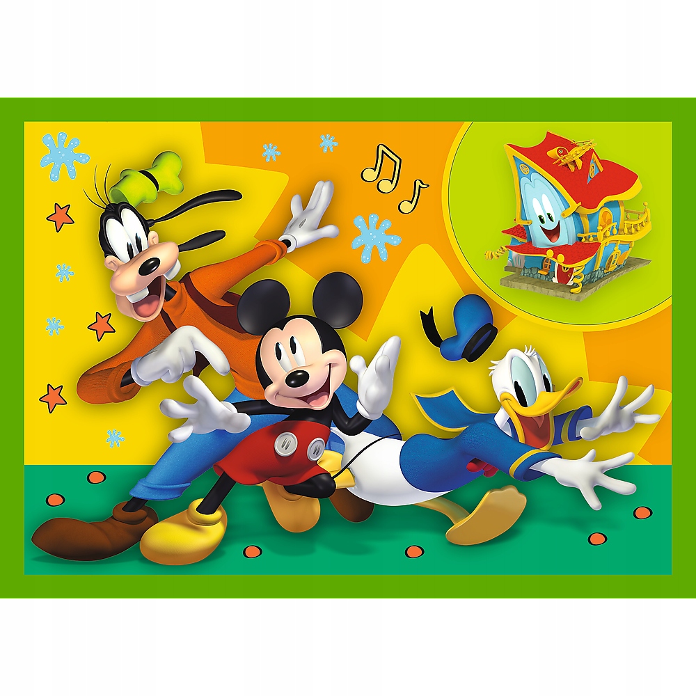34616 TREFL PUZZLE 4w1 MICKEY - WSRÓD PRZYJACIÓŁ Kolekcja Trefl Puzzle 4w1