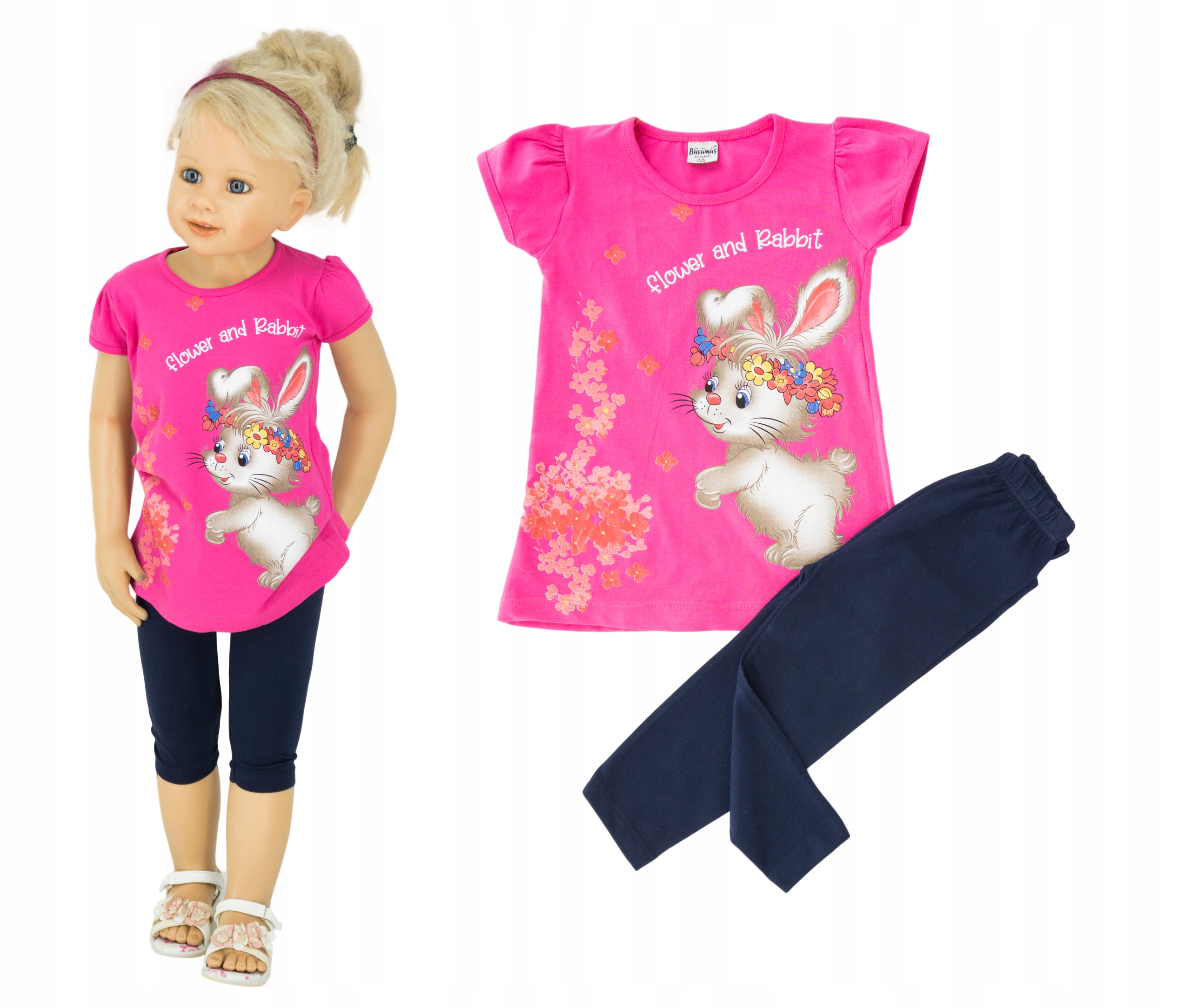

Komplet tunika + legginsy króliczek P097 r 104