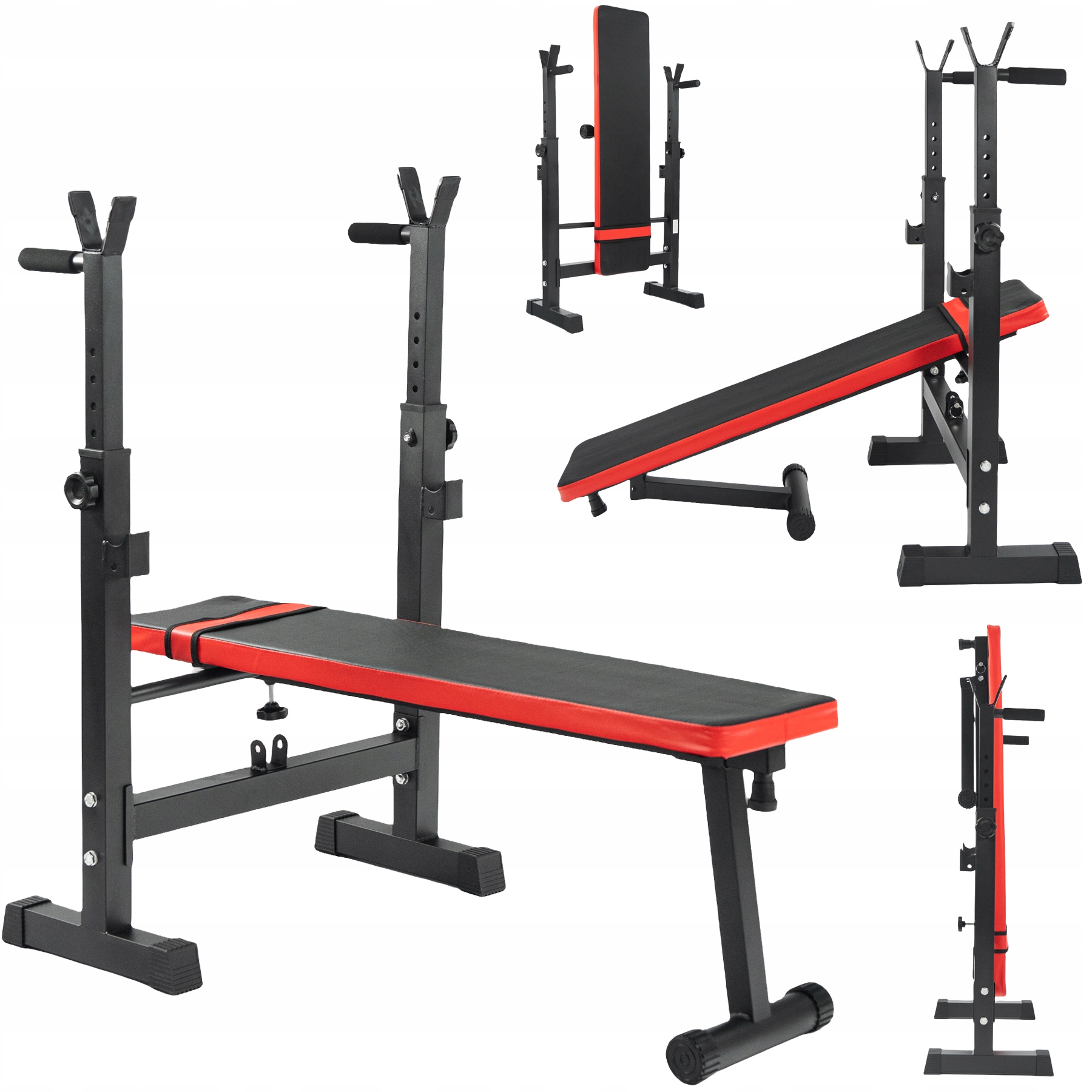 Skládací Tréninková Lavička Cvičení Lavička Nastavitelná Stojany Pod Činku