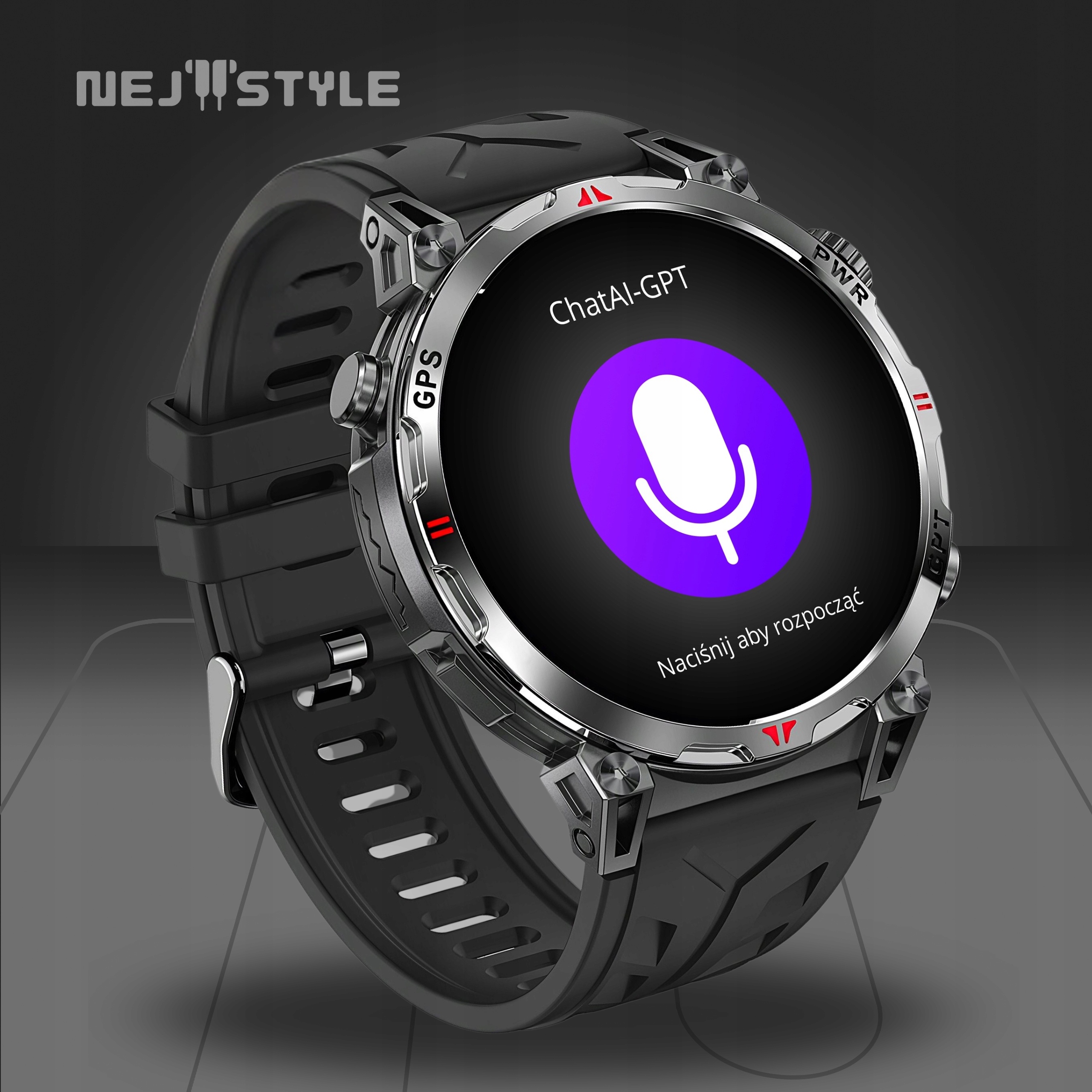 Смарт-годинник Чоловічий GPS Водонепроникний 3ATM AMOLED Розмовляючий 650mAh Меню EN