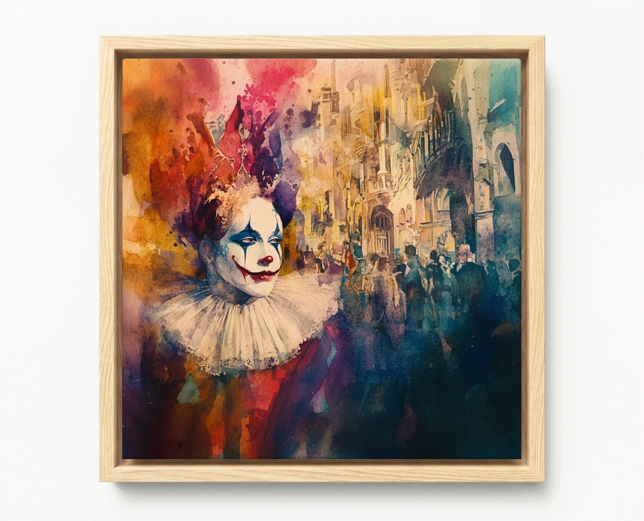 Obraz Rama American Box Pajac Pierrot Klaun Cyrk Divadlo Show Spektakl 60x60