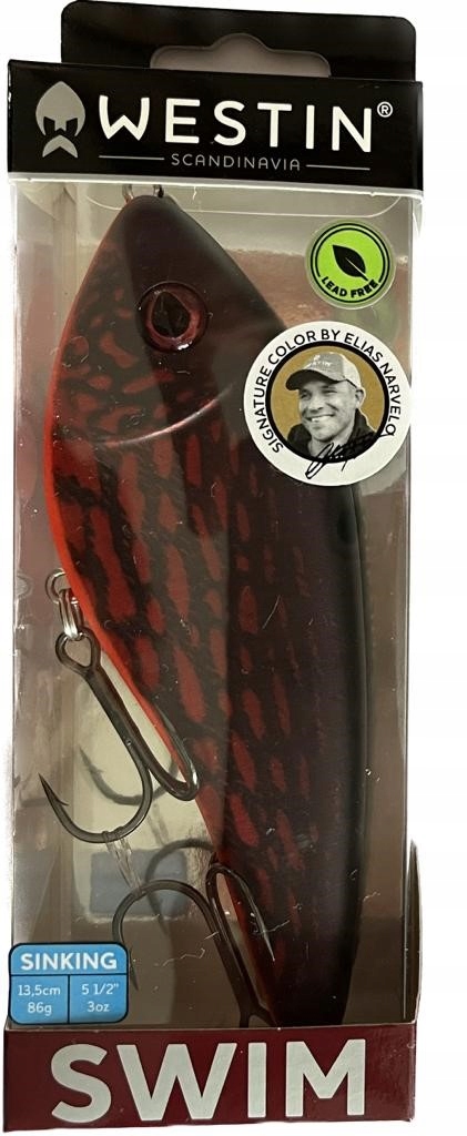 Wobler Jerk Swim Glidebait 13,5cm 86g Real Fire Pike Tonący