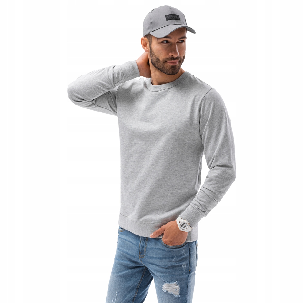 

Bluza męska bez kaptura B1153 szary melanż XXL
