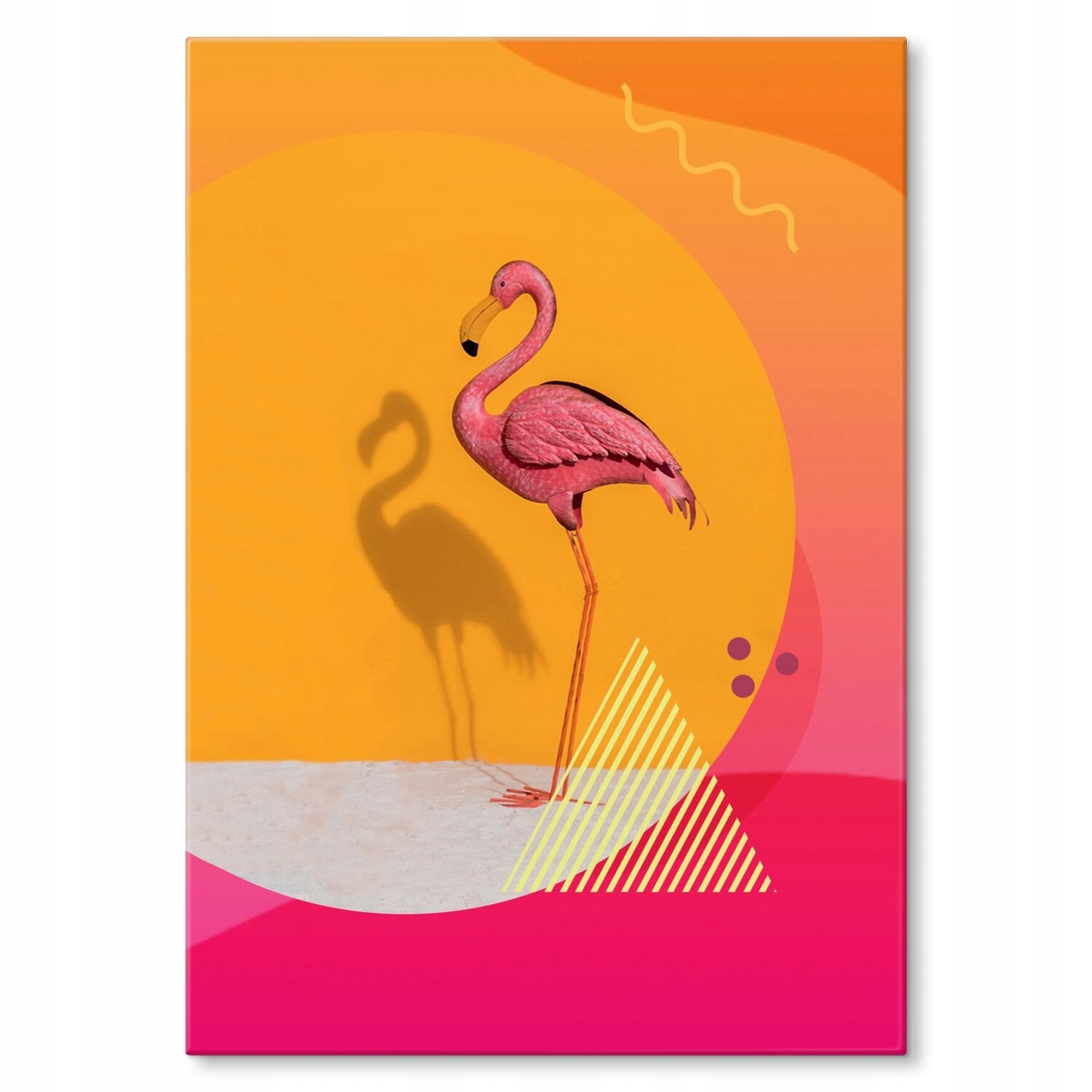 Kovový plakát Letní plameňák Dárek 30 x 42 cm