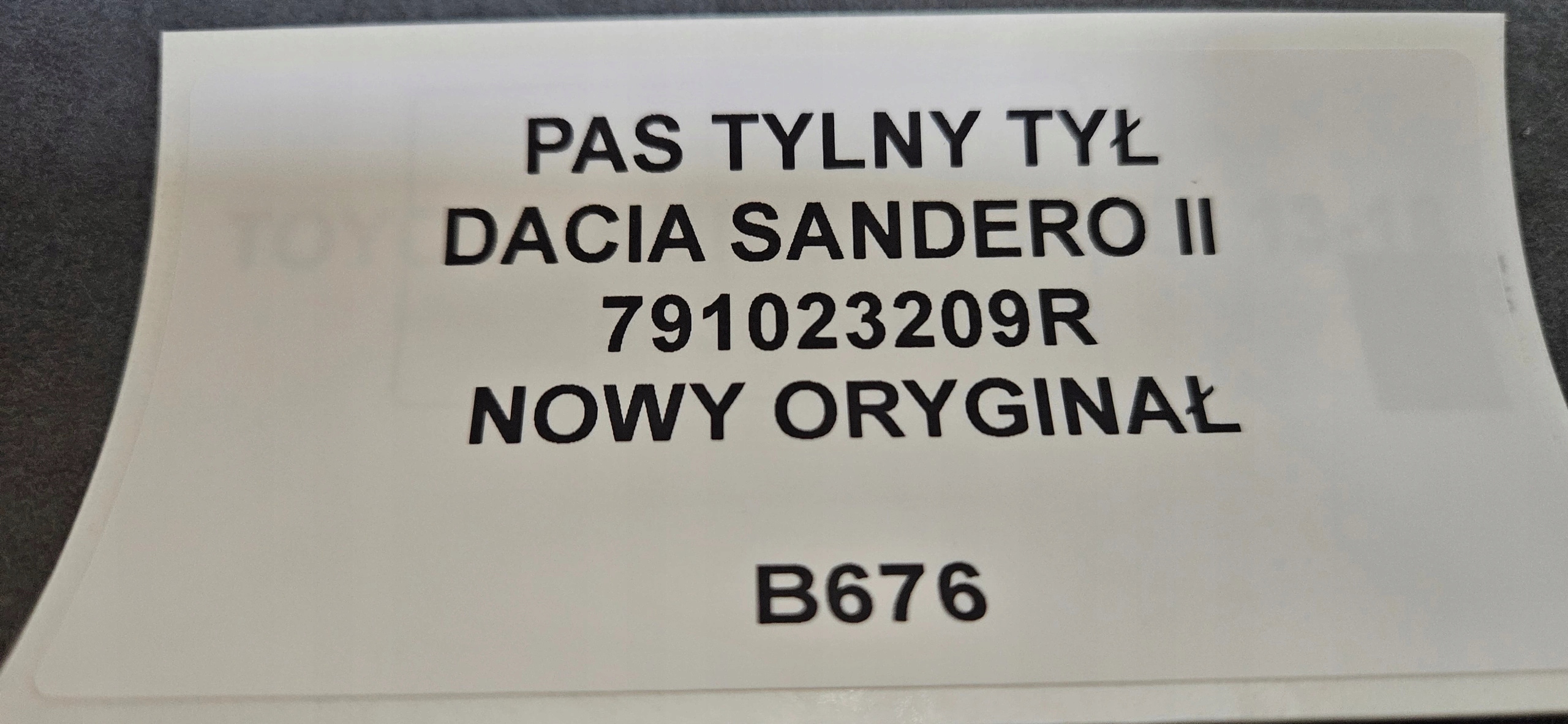 rear panel rear part DACIA SANDERO II new original