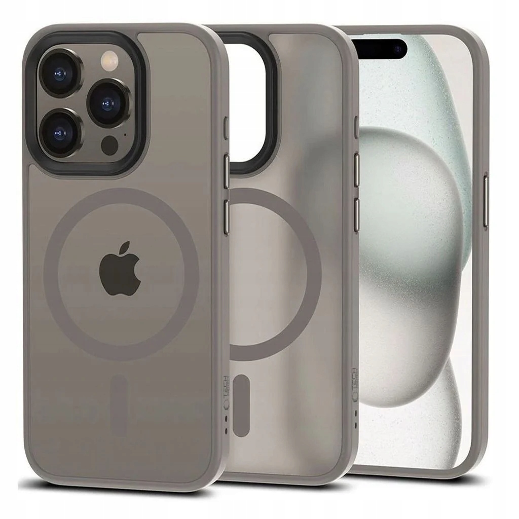 Tech- Protect Magmat MagSafe iPhone 15 Pro Matte Titanium Tech- Protect