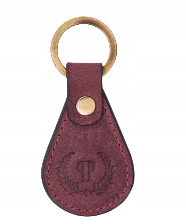 STYLOWY BRELOK BRELOCZEK ZAWIESZKA VINTAGE DO KLUCZY SKÓRZANY RÓŻOWY