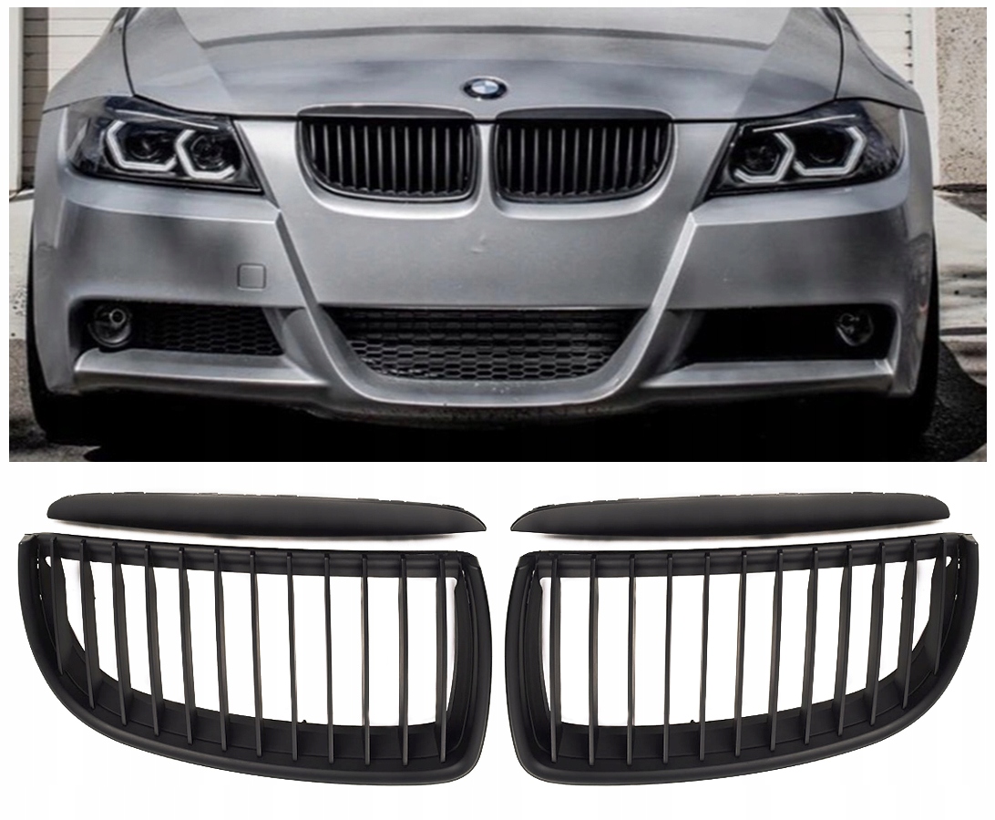 

Grill Nerki Bmw E90 E91 2005-2008 Czarne Matowe