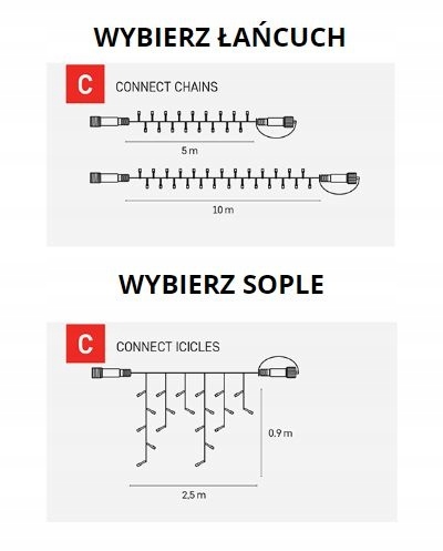 Lampki świąteczne łączone Profi 100LED 10m zimna biel miga timer EMOS Liczba lampek 51 - 100