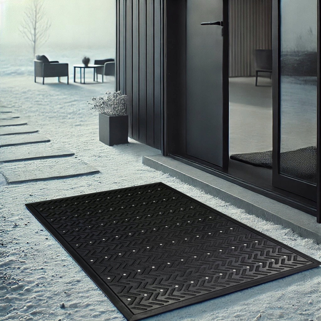 WYCIERACZKA POD DRZWI ZEWNĘTRZNA GUMOWA MATA DO BUTÓW 40x70 Z NAJAZDEM Grubość 8 mm