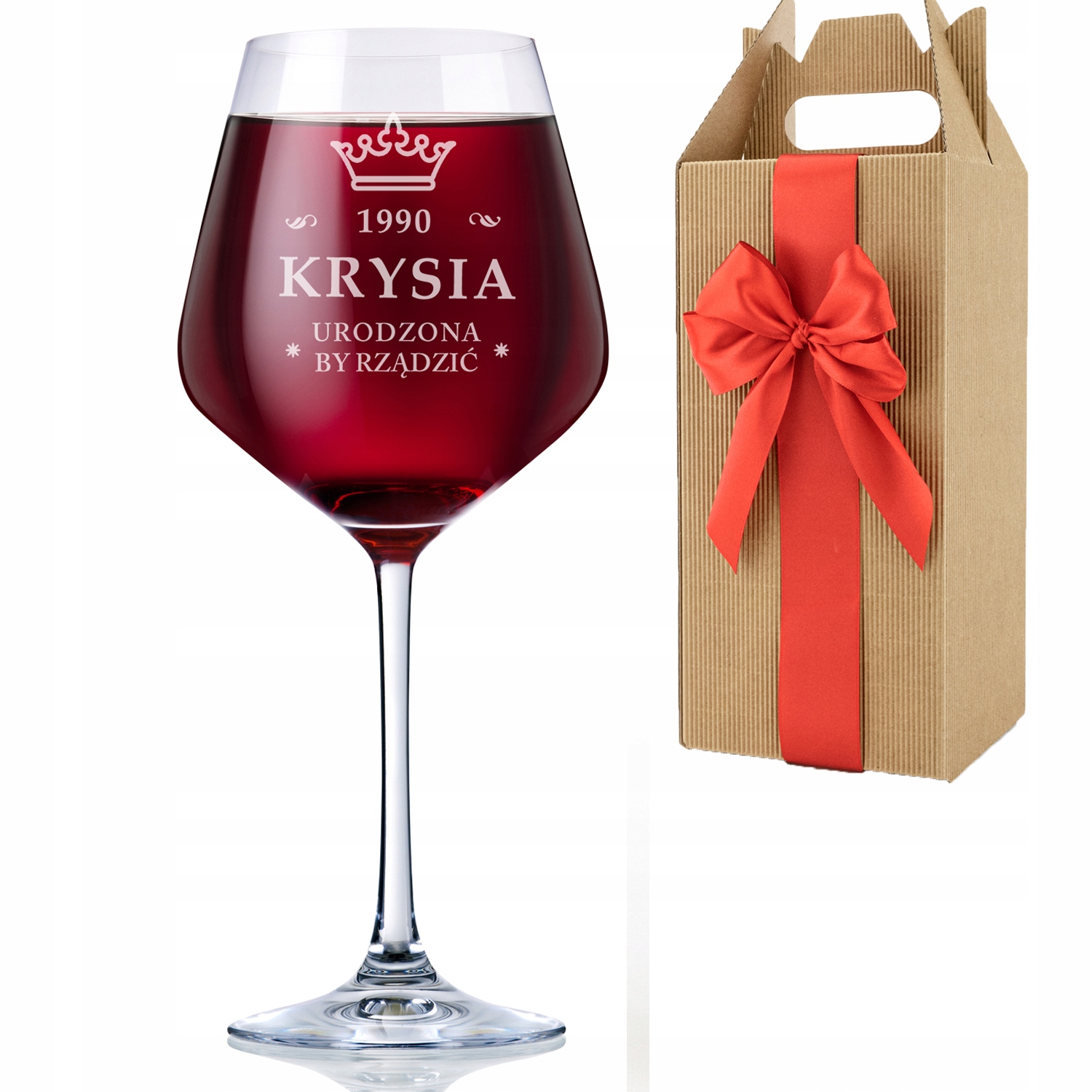 

Kieliszek do wina XXL 860 ml Grawer 18 30 urodziny