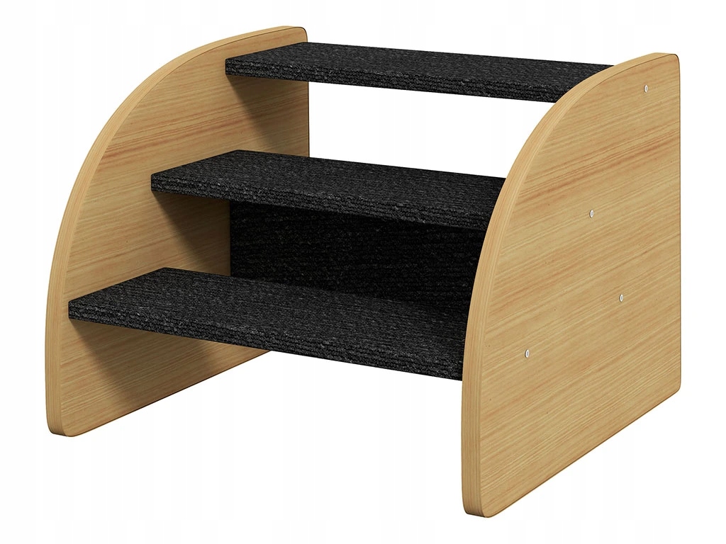 Levně Schůdky pro psy a kočky Pawhut D06-185V00AK, černé, 38,5x38,5x30 cm