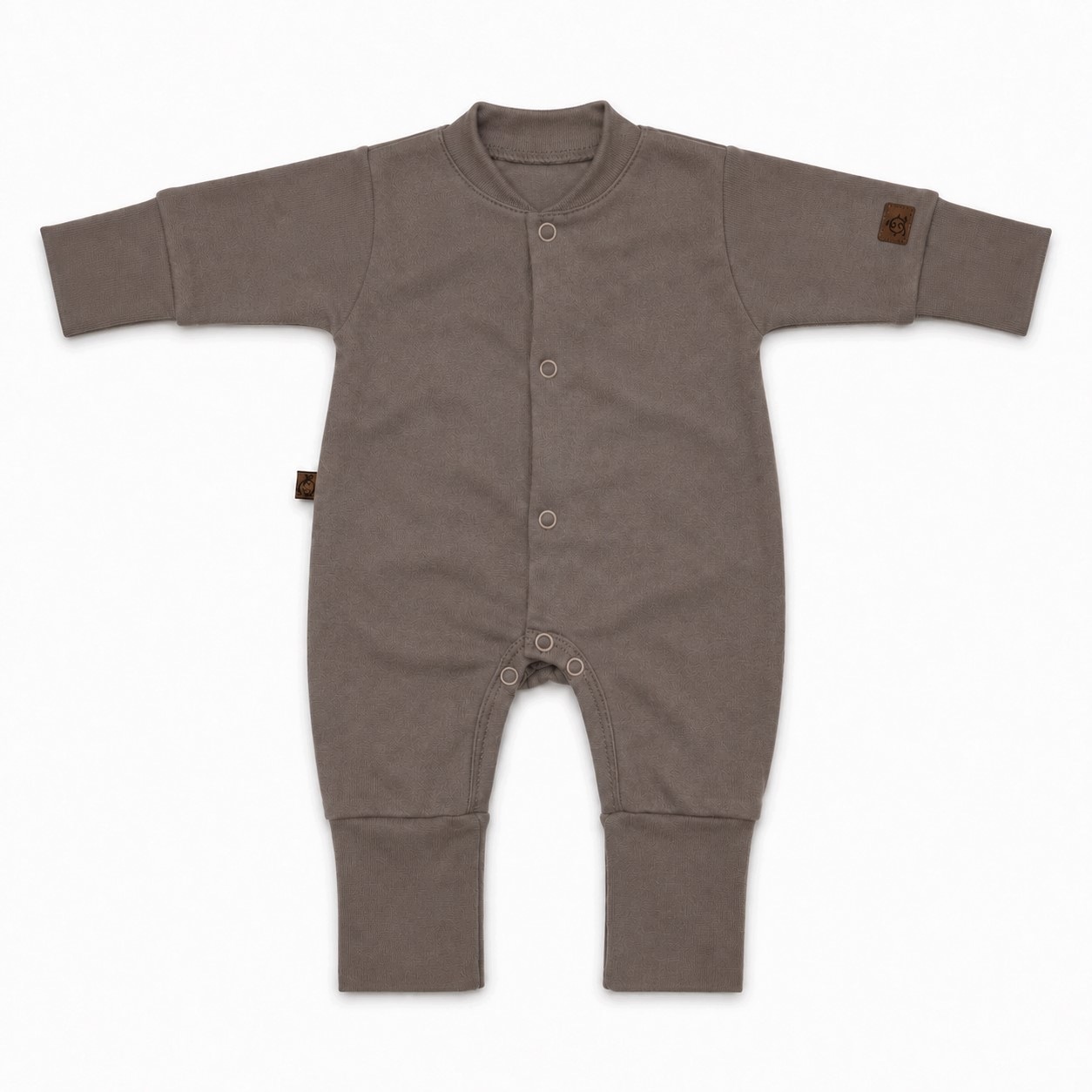 Pajac niemowlęcy 100% wełna Merino rosnący z dzieckiem 56/62 Cocoa brązowy