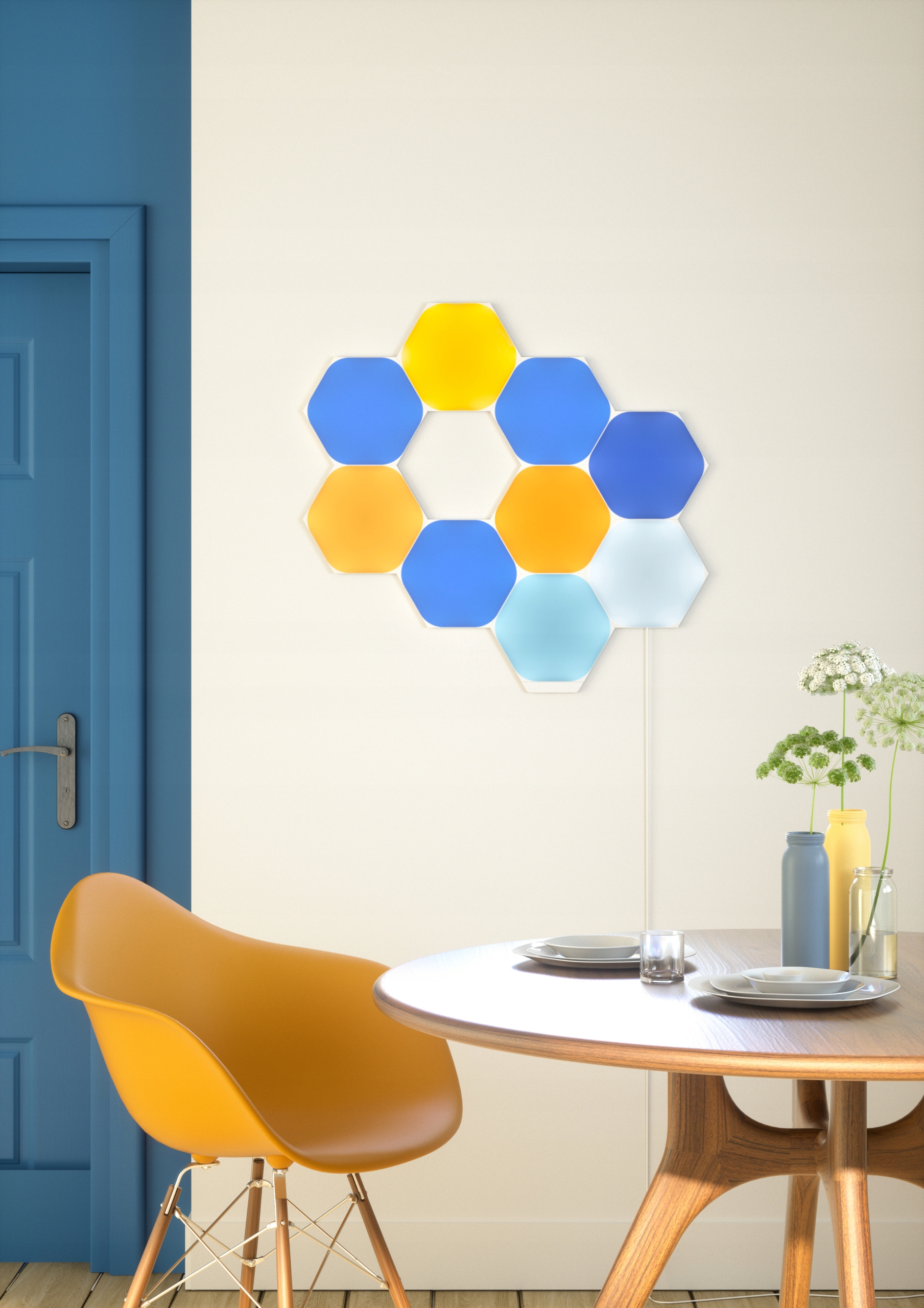 Nanoleaf Shapes Hexagons zestaw 9 dekoracyjnych nowoczesnych paneli LED Napięcie 230 V