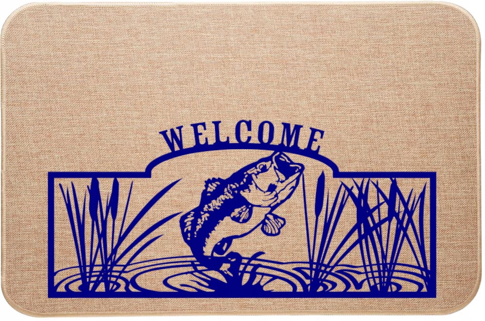 Vstupní Lněná Stěračka Dárek pro rybáře Rybka Ryba Welcome