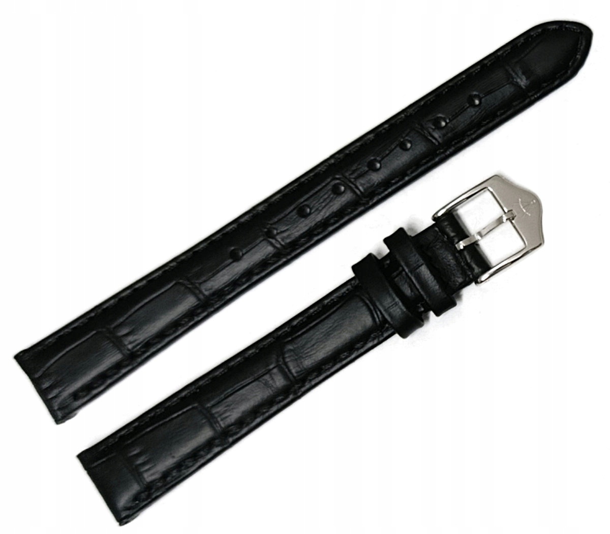Originální Kožený Černý Řemínek Na Hodinky Atlantic Seabase 14 mm Krokodýl