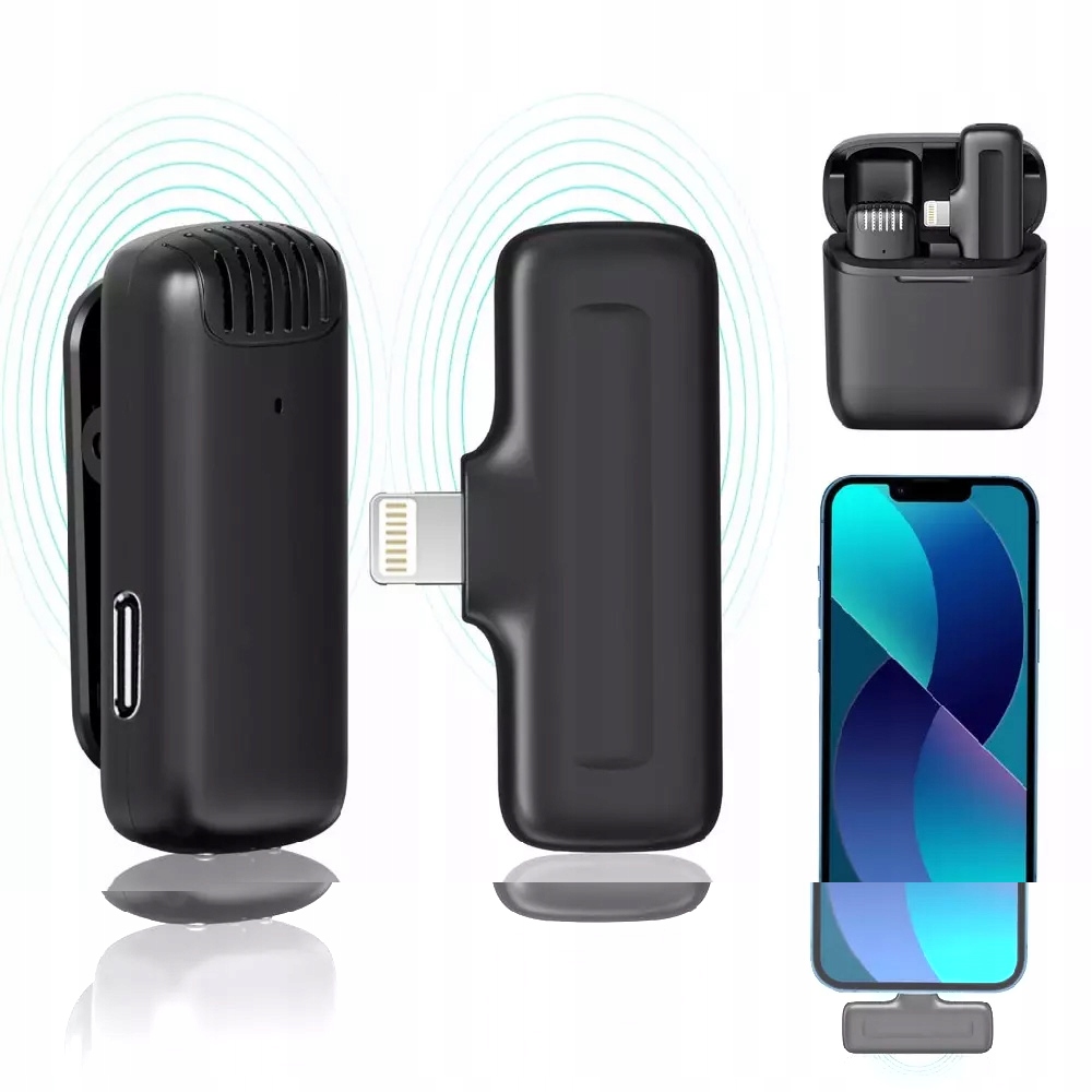 Mikrofon Bezprzewodowy Ulanzi J11Lighting Smartfon + Etui ładujące Model J11 Lightning