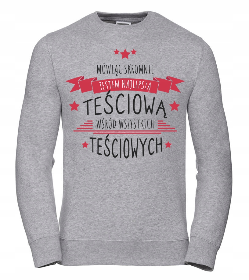 Dámská Mikina motivem tchyně, Speaking Modestly, 2XL, šedá