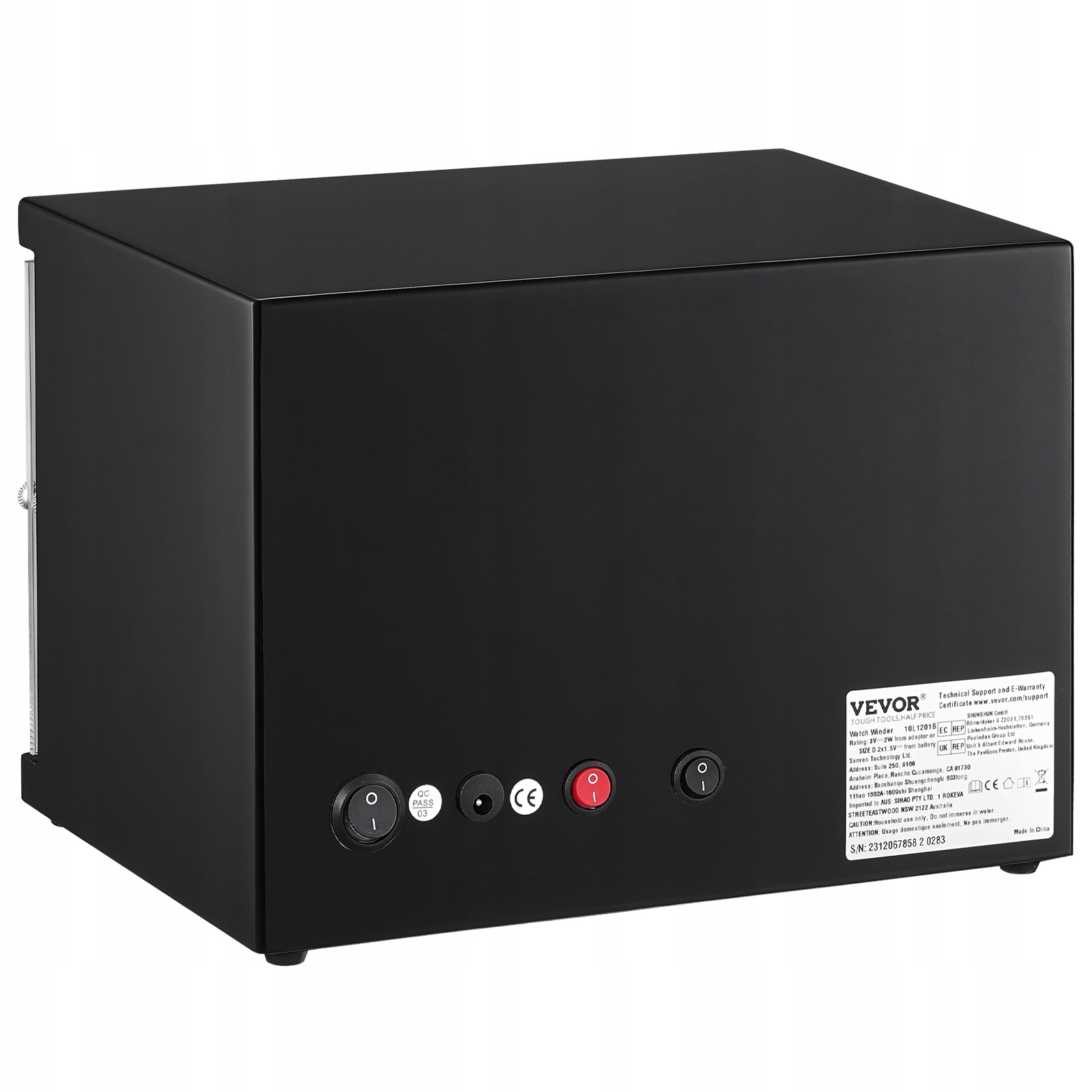 VEVOR Rotomat Do Zegarków 265X180X193MM Podwójny Rotomat 2 Silnikami Kod producenta SBZDSLH2Z0001JT