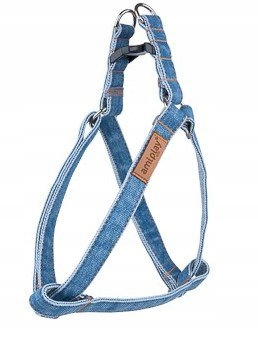 Levně AmiPlay Denim Postroj pro psa nastavitelný modrý XL