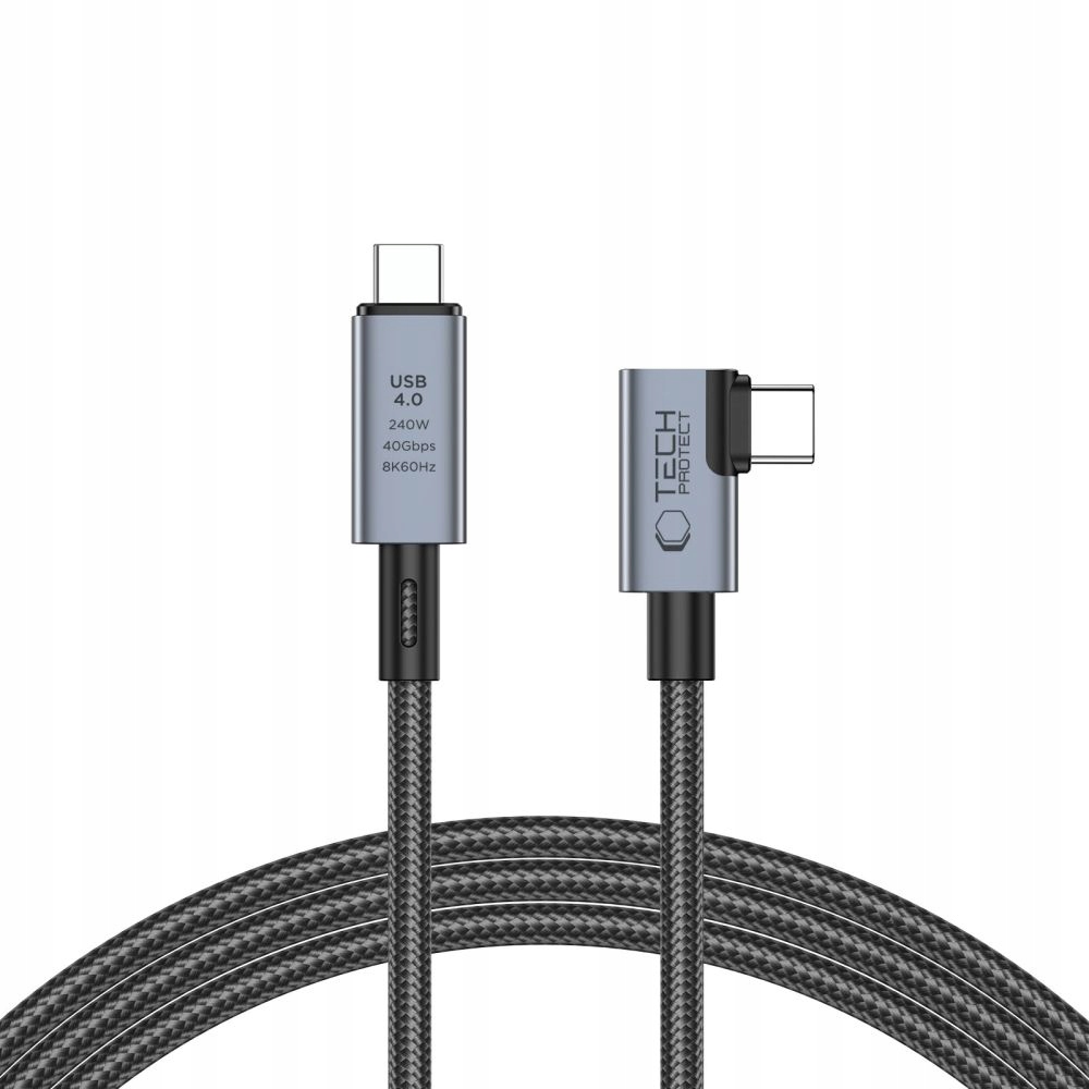Kabel Usb-c 4.0 Pd 240W 8K 40Gbps 1.5 m šedý