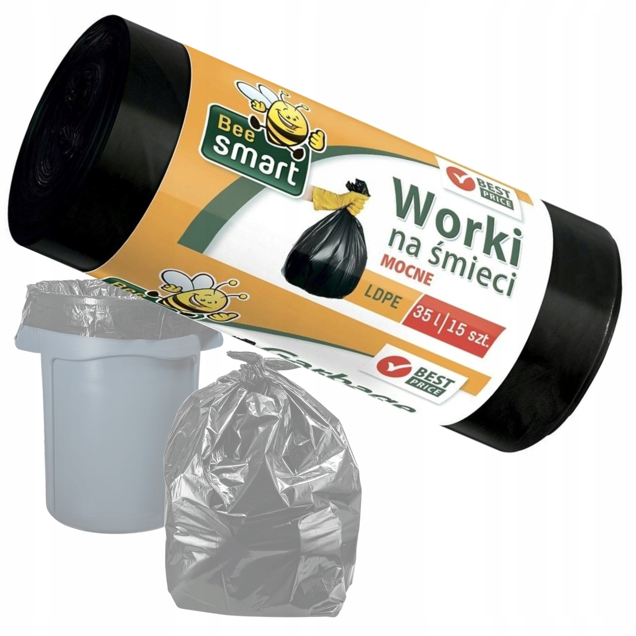 

Worki Na Śmieci 35l Segregacja Rolka Czarne 15szt