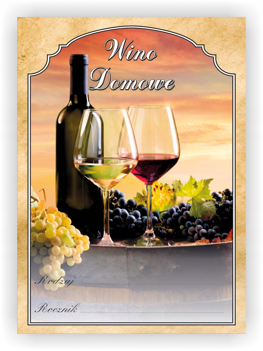 

10X Etykieta Naklejka Na Wino Domowe Samoprzylepna