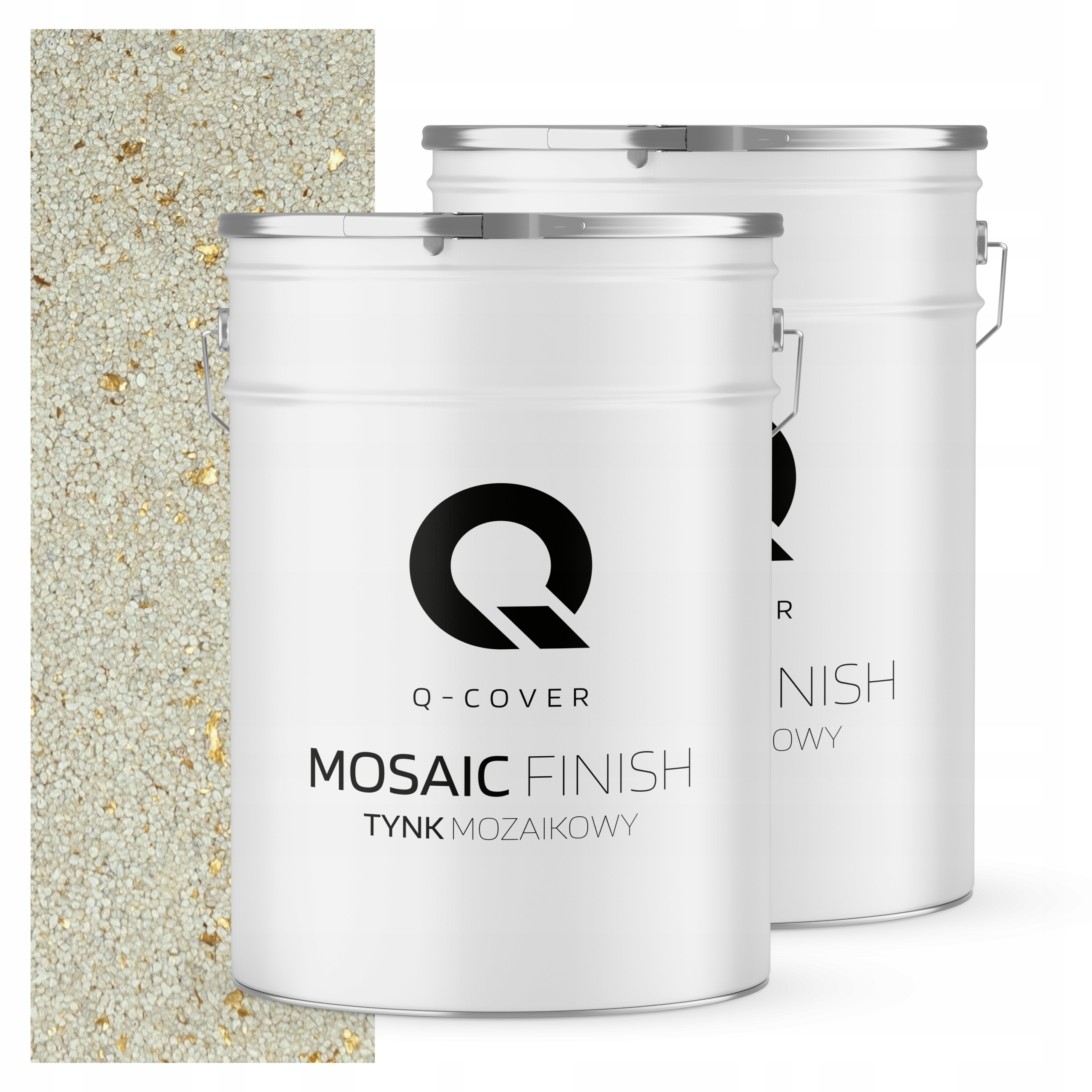 Mozaiková pryskyřičná omítka 25 kg Vnitřní vnější bílá se zlatou slídou M08