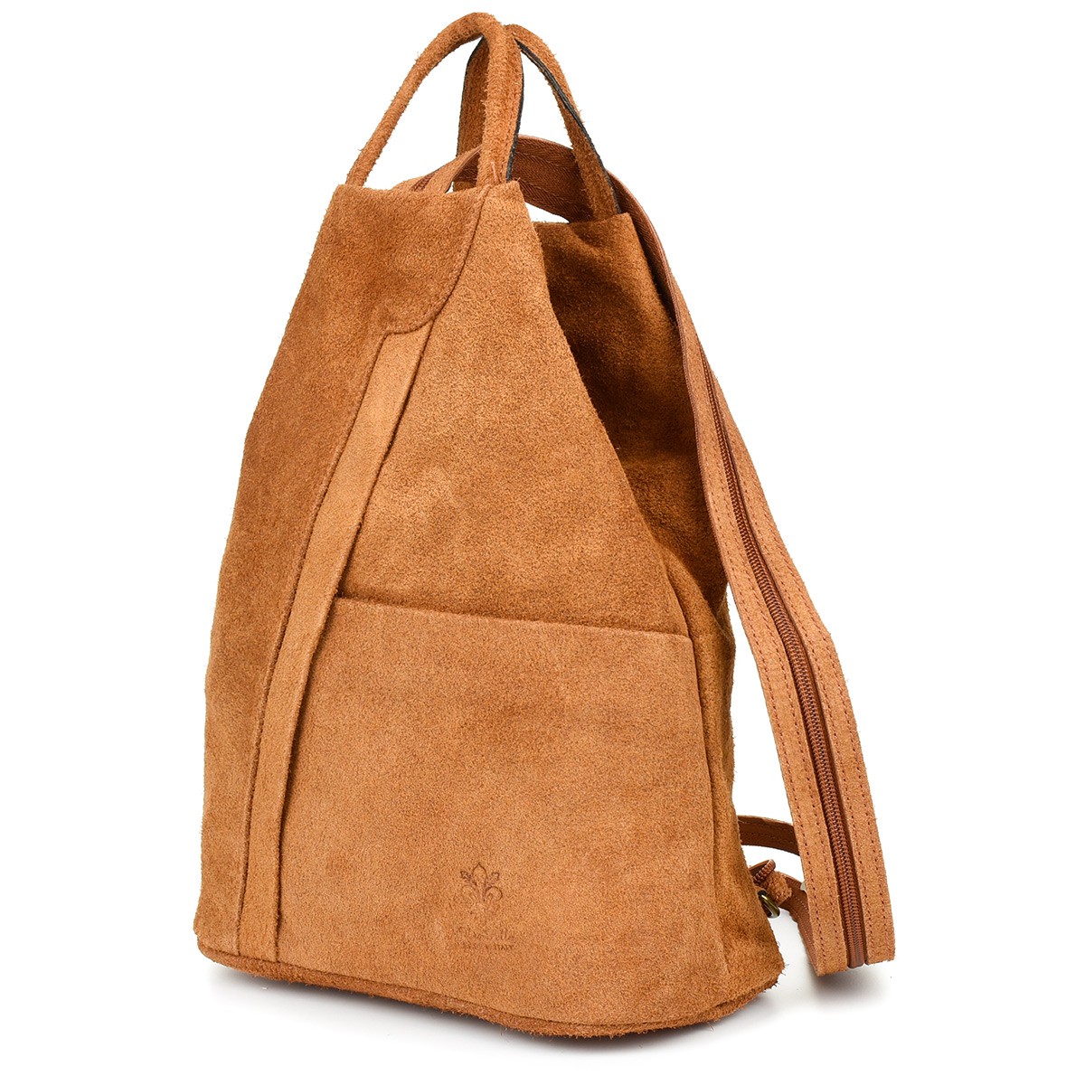 Batoh dámský semišový kožený batoh italský camel Vera Pelle T53