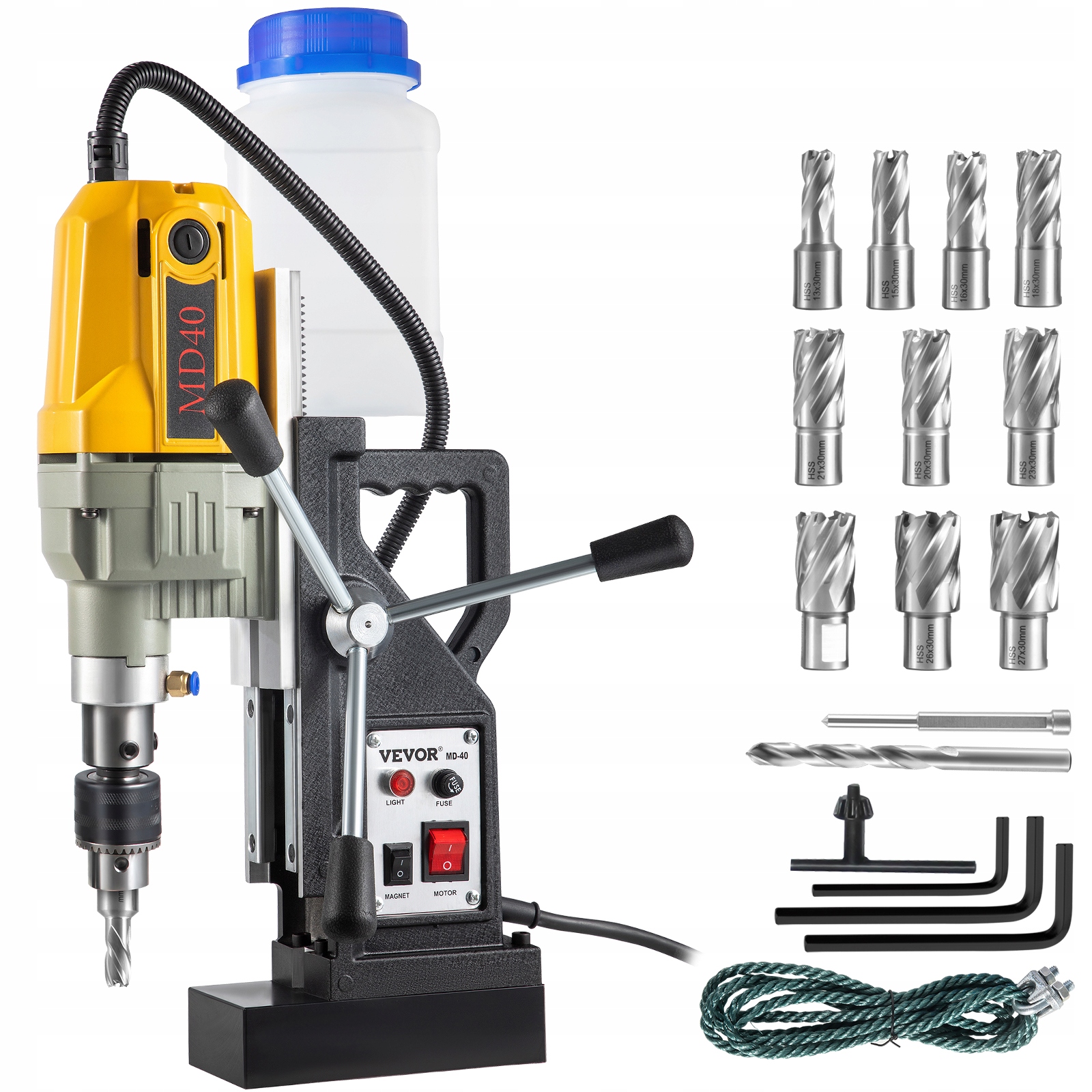 Vevor Magnetická Vrtačka 1100W 1 57 Přenosná, Výkonná, 12000N Sada