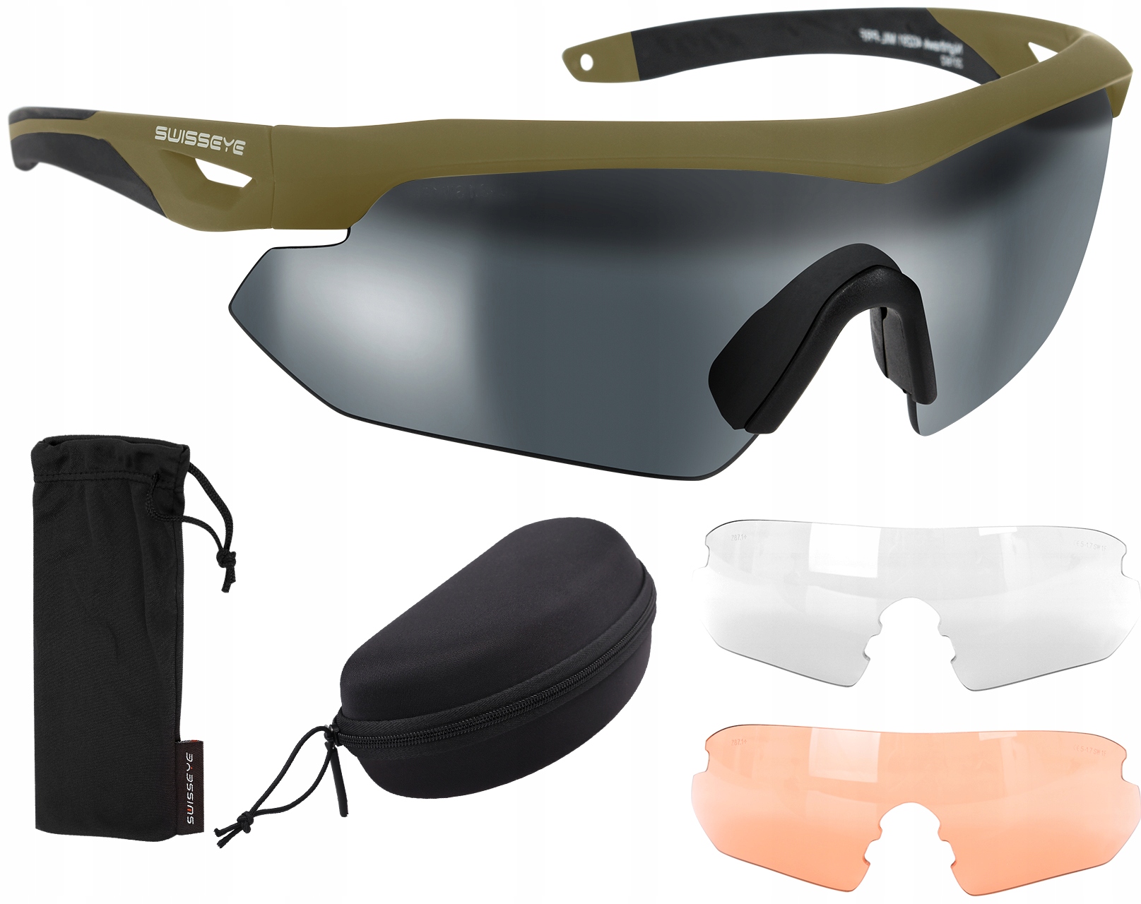 Taktické balistické ochranné brýle Swisseye Nighthawk Coyote Smoke