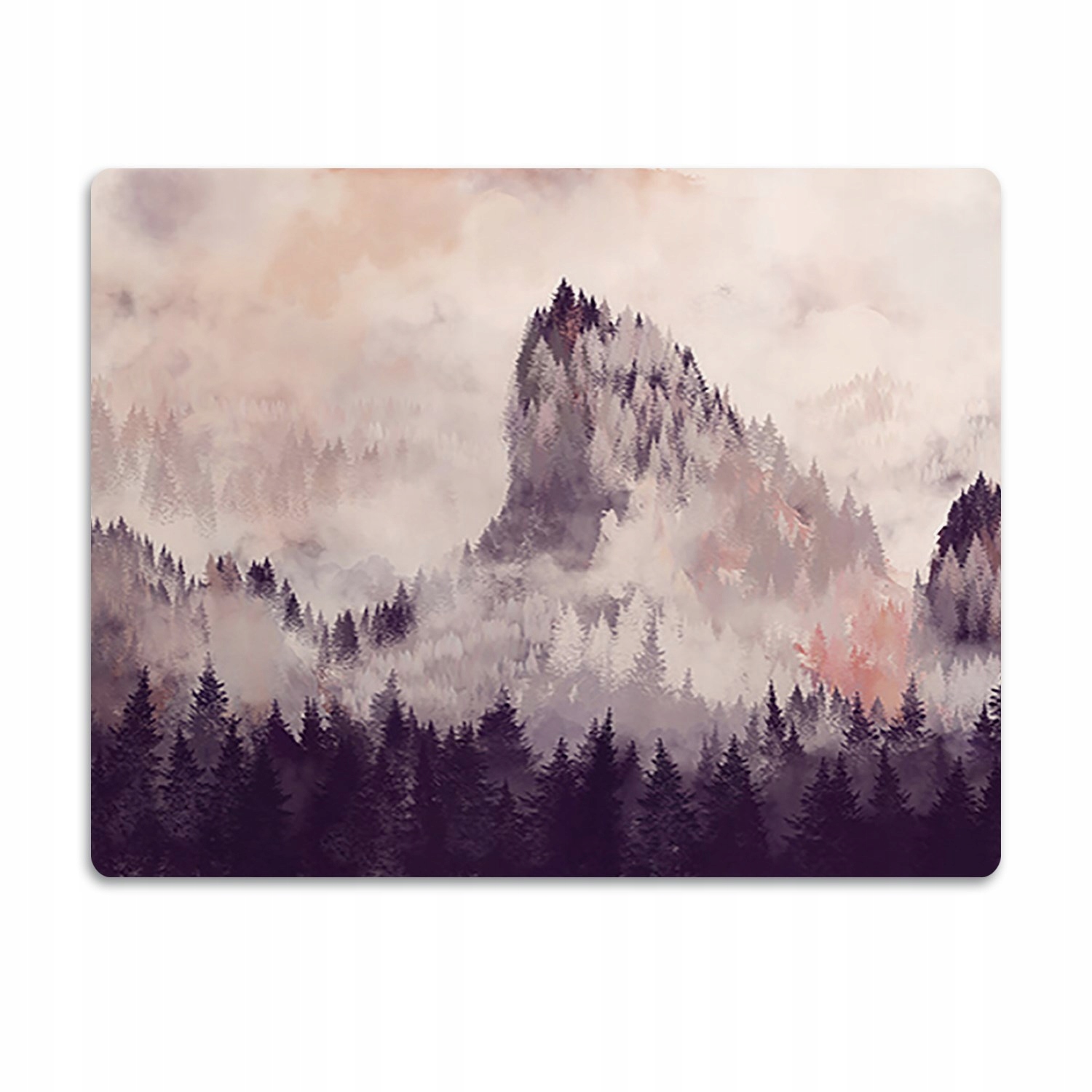 Levně Podložka pro kočky a psa pod misky Hora v lese 60x40 cm