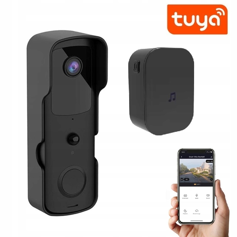 Videovrátnik Kamera Wifi Full Hd Domofon Tuya Smart V Poľštine Zvonček