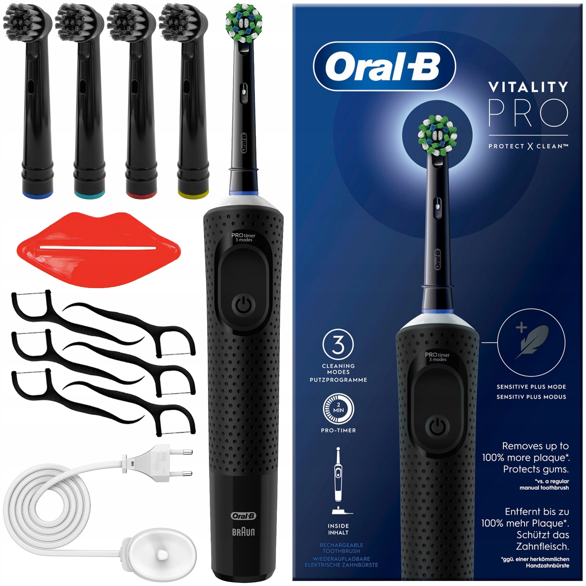 Szczoteczka Do Zębów Elektryczna Oral-b Vitality Pro D103 +dodatki Końcówki