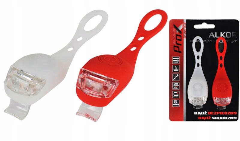 Zestaw lamp ProX Alkor silikonowe biała i czerwona