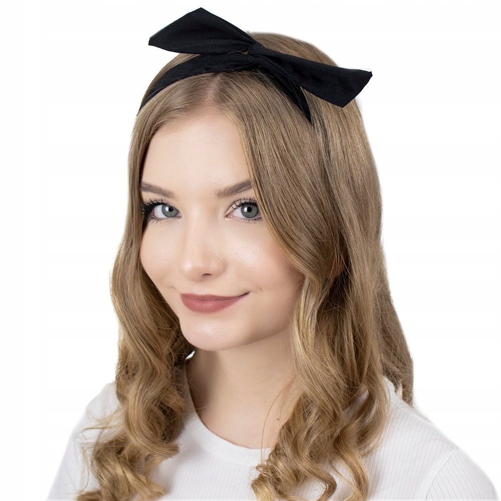 

Opaska Do Włosów czarna Pin Up na druciku